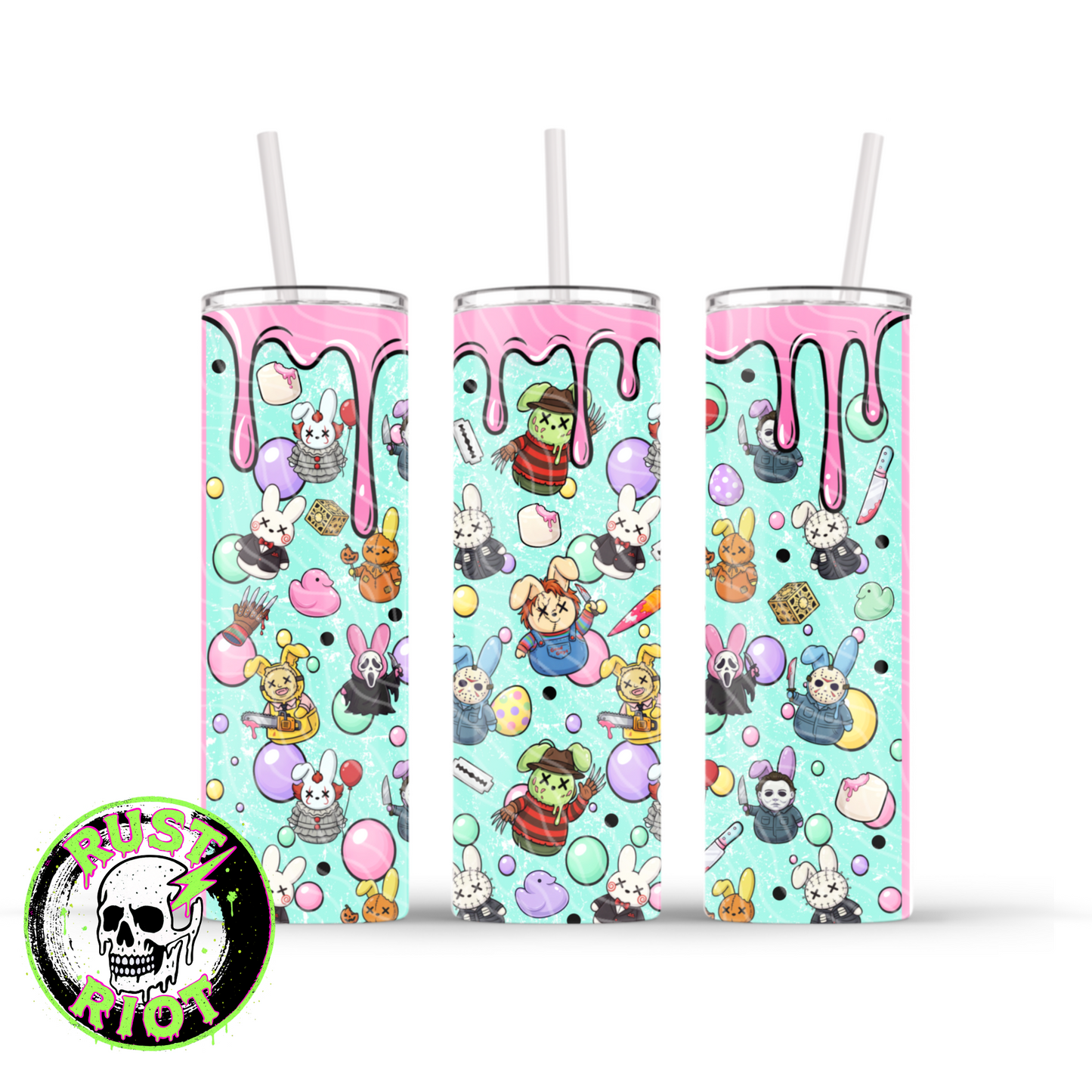 Slashy Easter Everything Bundle | Pastel Horror Graphic Set | PNG Digital Download