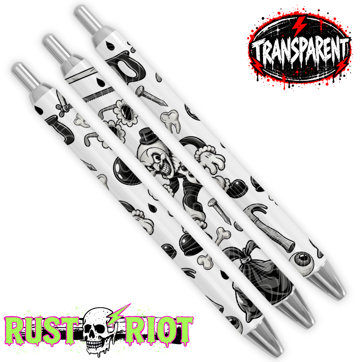 Art of Terror Pen Wrap | Vintage Cartoon Horror | PNG Digital Download