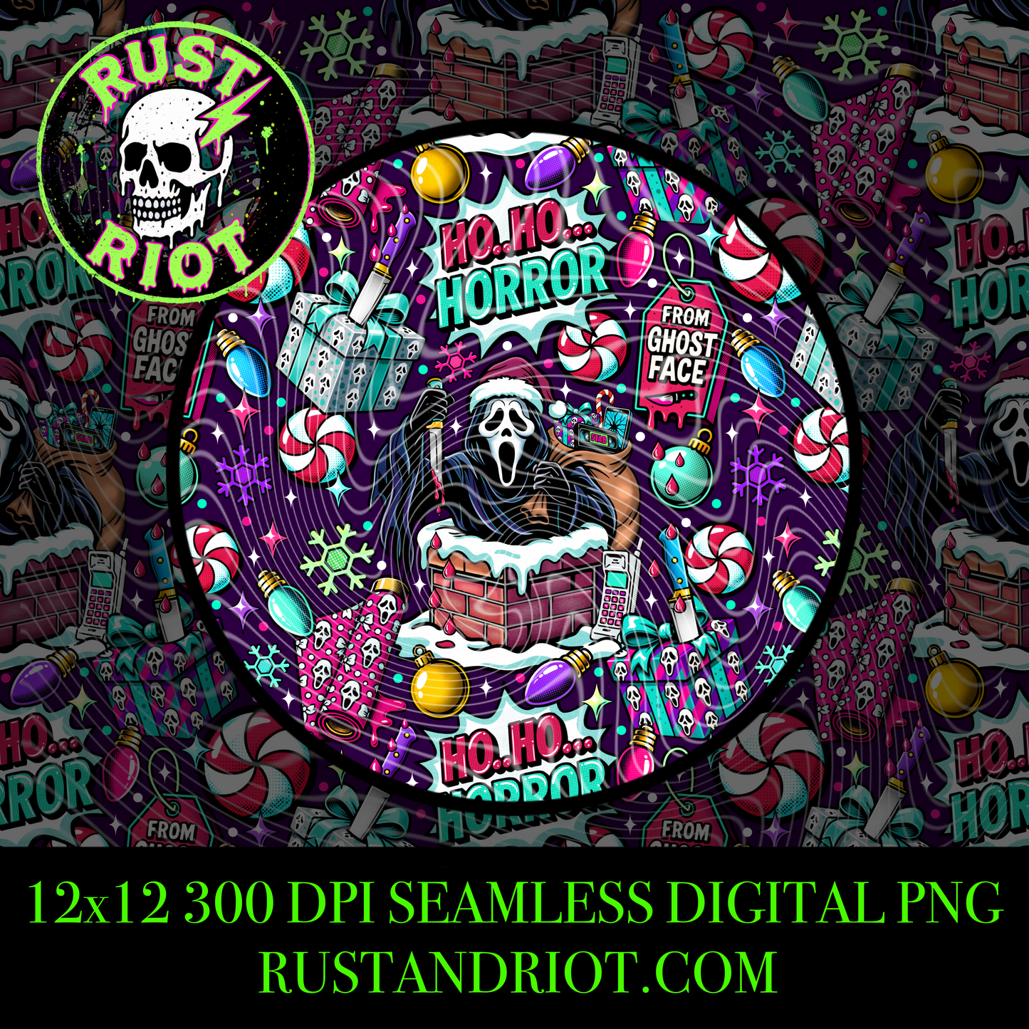 Slay Ride | Neon Horror Christmas Everything Bundle | PNG Digital Download