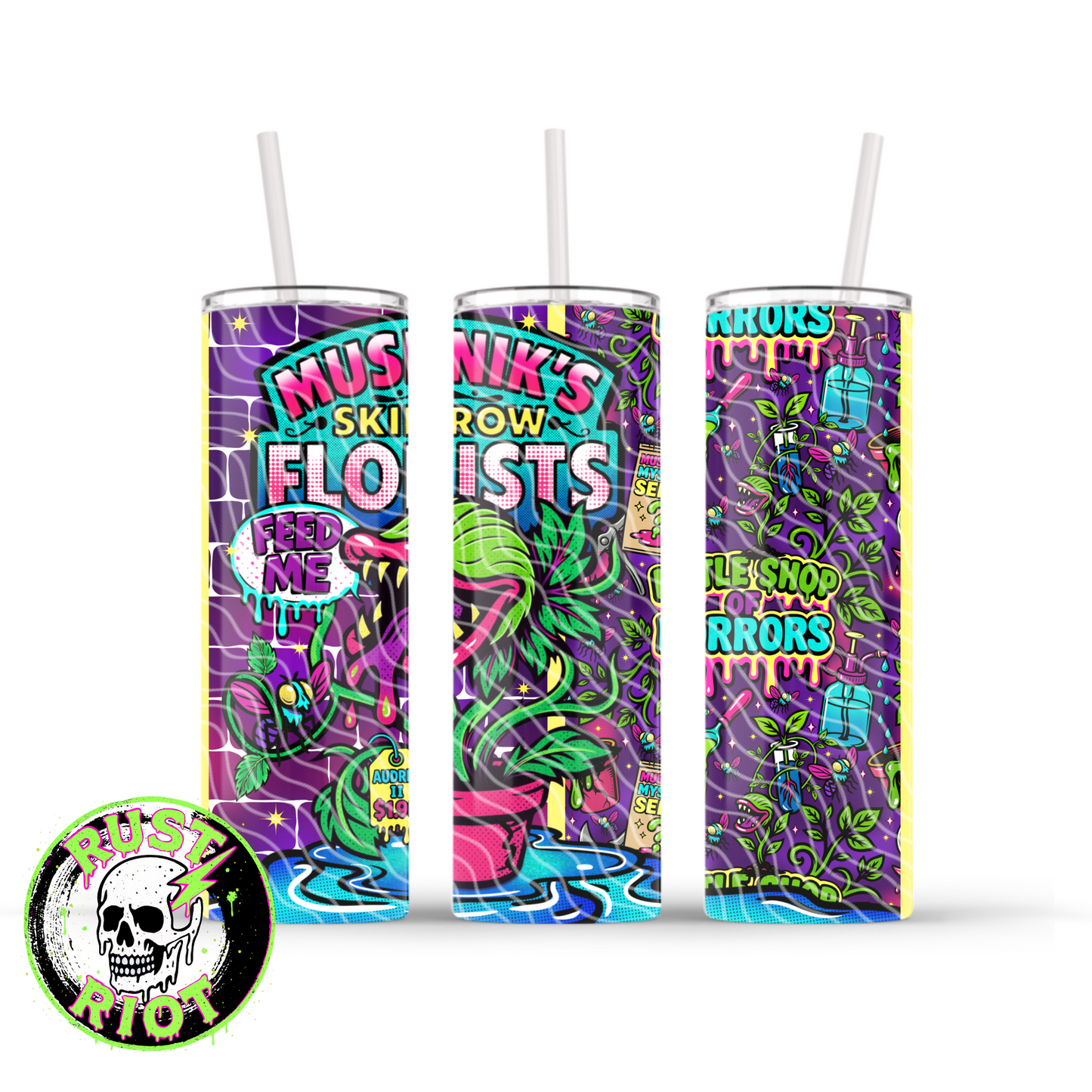 Skid Row Grow | Retro Horror Botanical Everything Bundle | PNG Digital Download