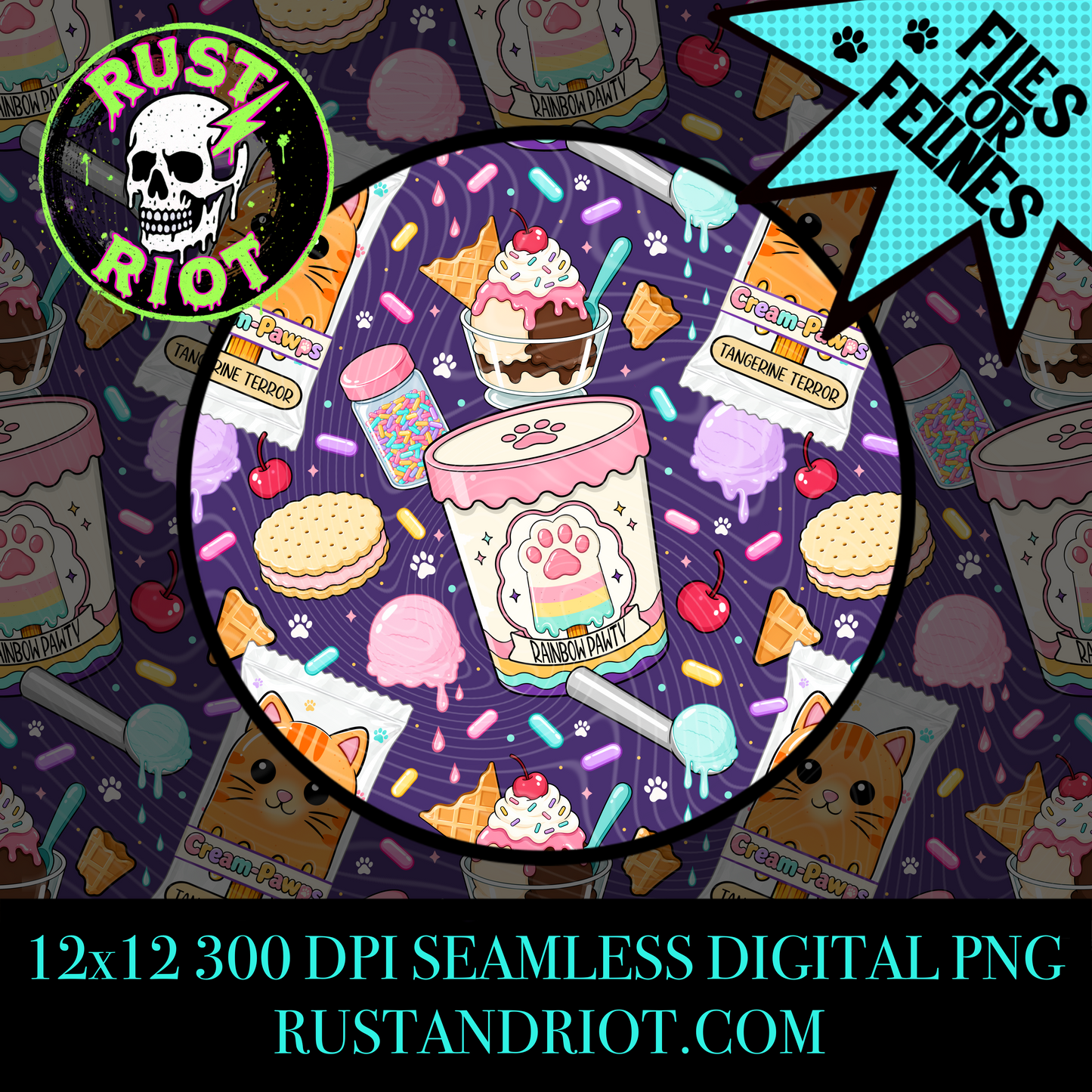 Cream Pawps | Kawaii Pop Art Collection | PNG Digital Download