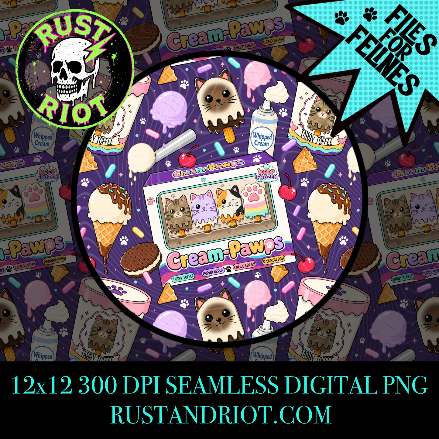 Cream Pawps | Kawaii Pop Art Collection | PNG Digital Download