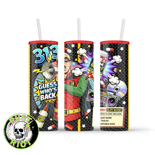 Detroit’s Most Wanted - Side B (Rap Vigilante) | Bold Comic Graphic | 20oz Skinny Tumbler Wrap PNG Digital Download