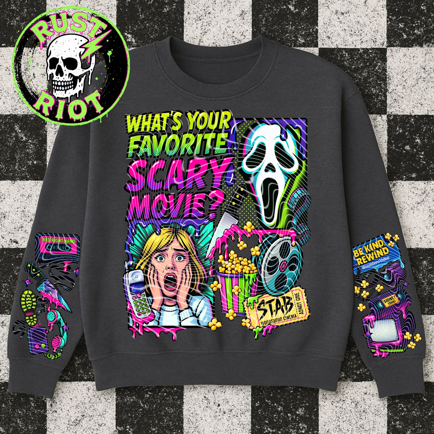 Now Screaming | Neon Horror Tee Graphic | PNG Digital Download