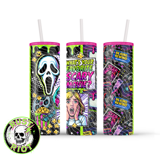 Now Screaming | Retro Horror Comic Design | 20oz Skinny Tumbler Wrap Digital Download PNG