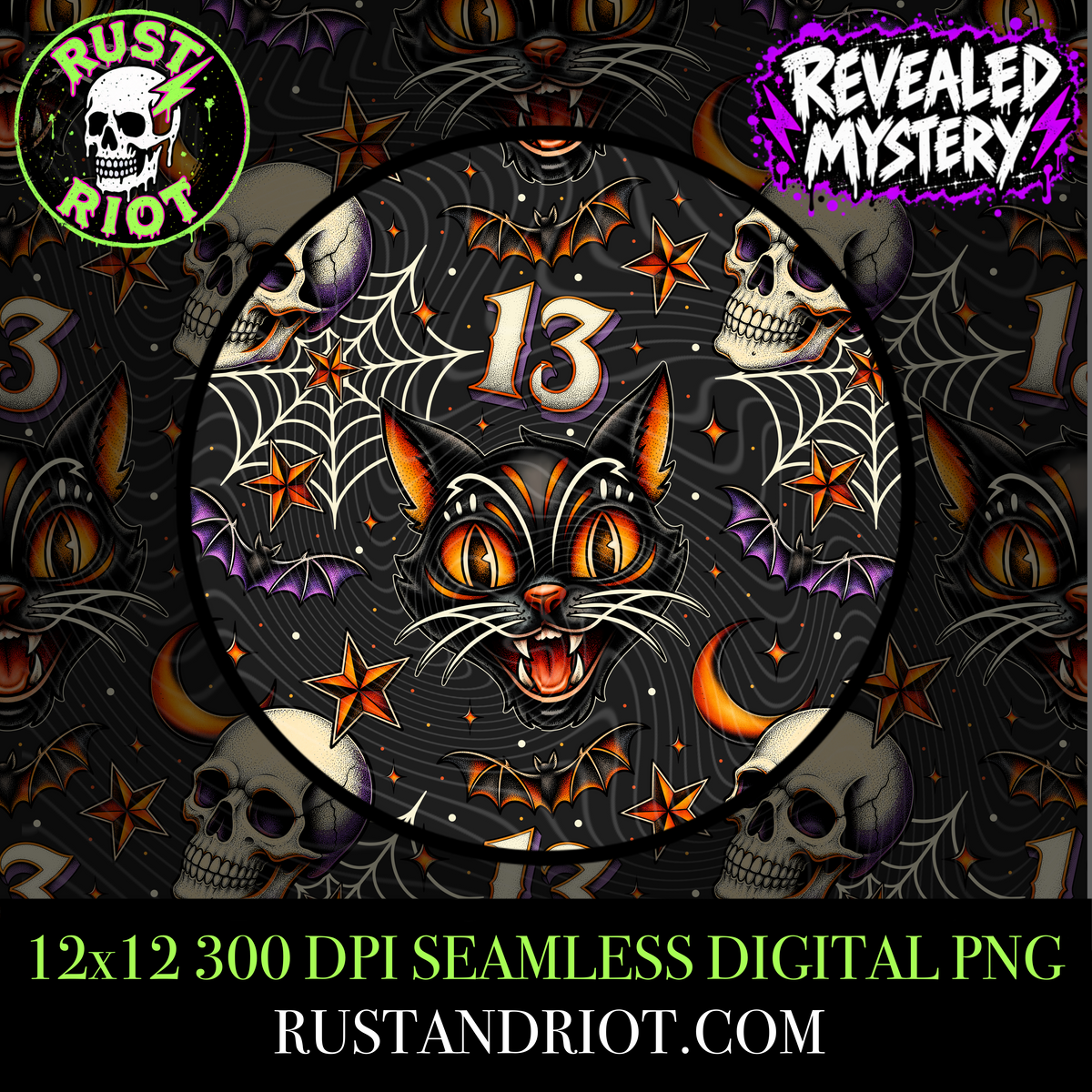 Retro Black Cat | Vintage Halloween | PNG Digital Download