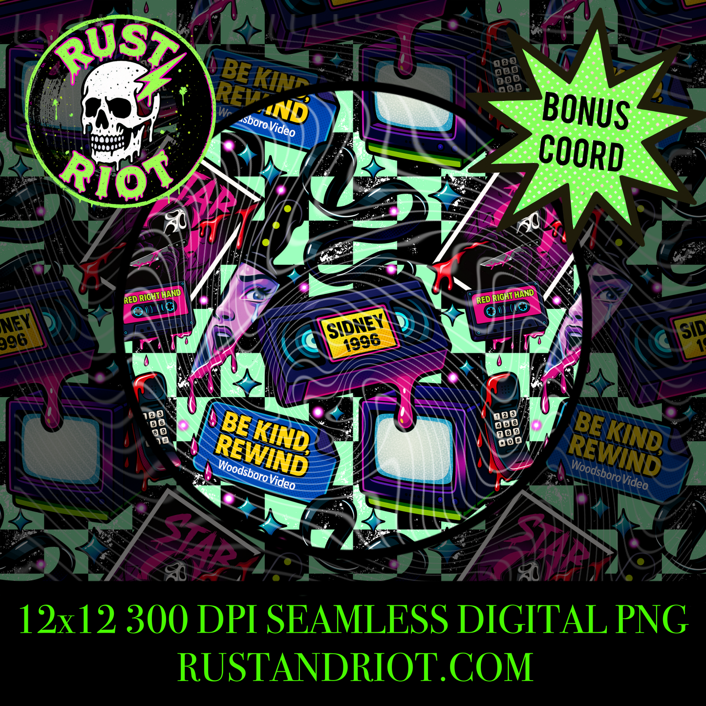 Now Screaming Seamless Pattern | Horror Comic Design | Digital Download PNG for Sublimation & Fabric Printing