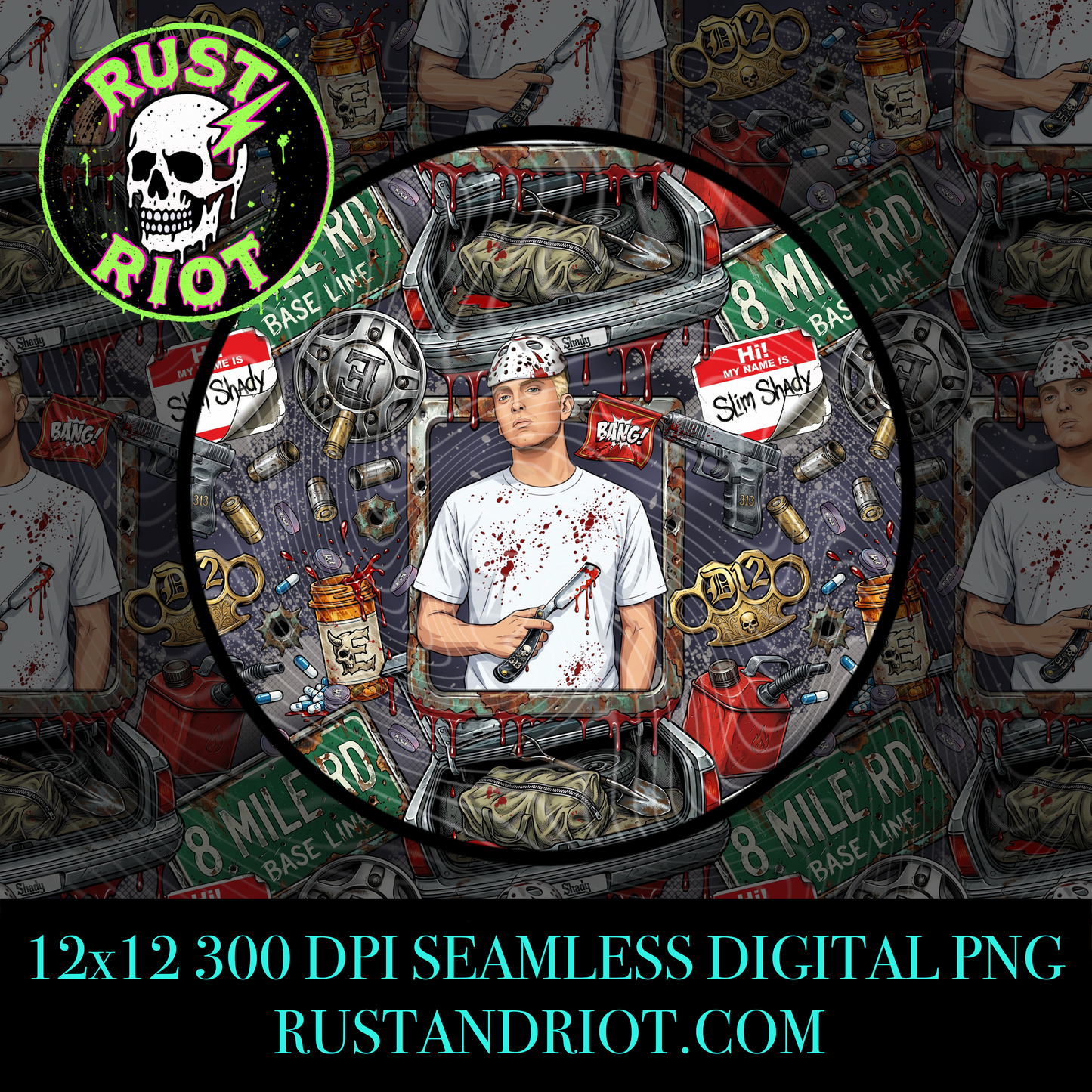 Detroit’s Most Wanted - Side A Everything Bundle | Gritty Comic Graphic Set | PNG Digital Download
