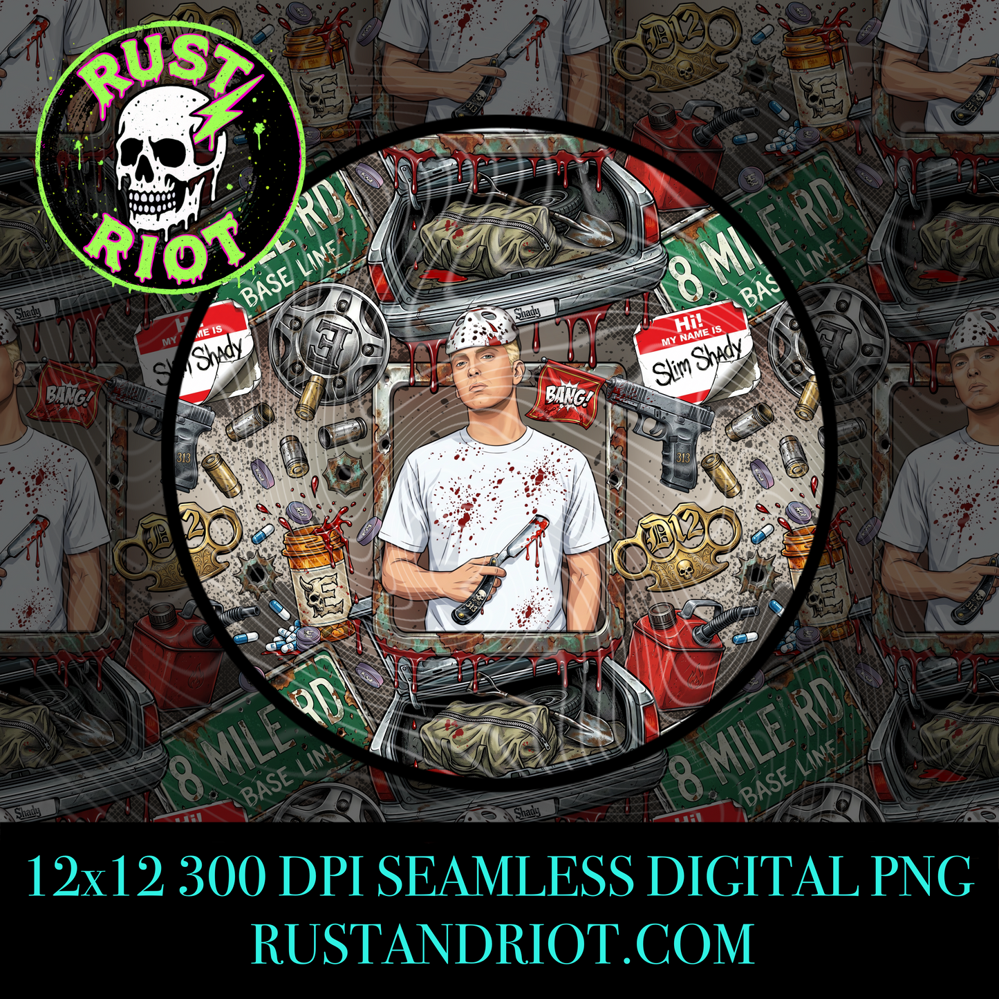 Detroit’s Most Wanted - Side A Everything Bundle | Gritty Comic Graphic Set | PNG Digital Download
