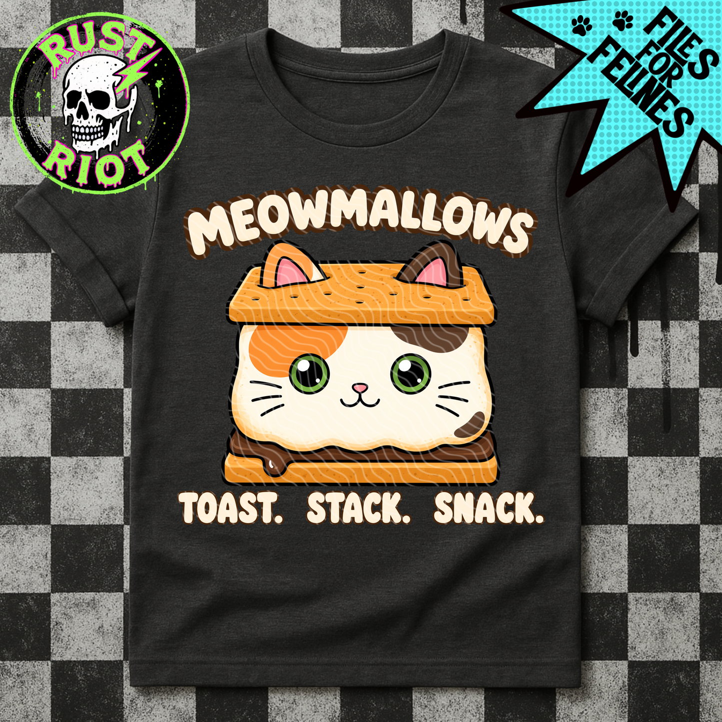 Meowmallow S’mores | Kitty Campfire Collection | PNG Digital Download