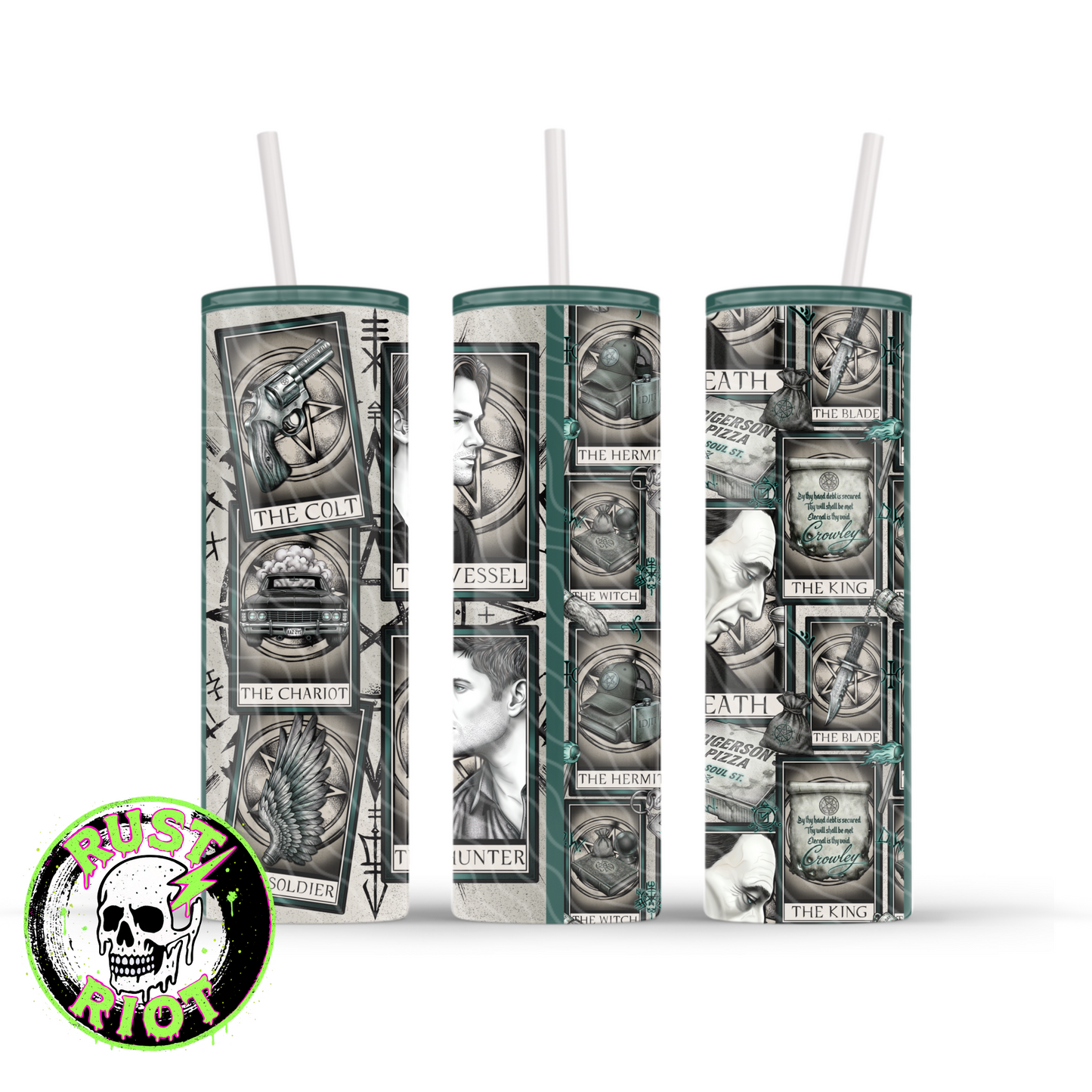 The Hunter’s Deck | Neo Trad Occult Graphic | 20oz Skinny Tumbler Wrap PNG Digital Download
