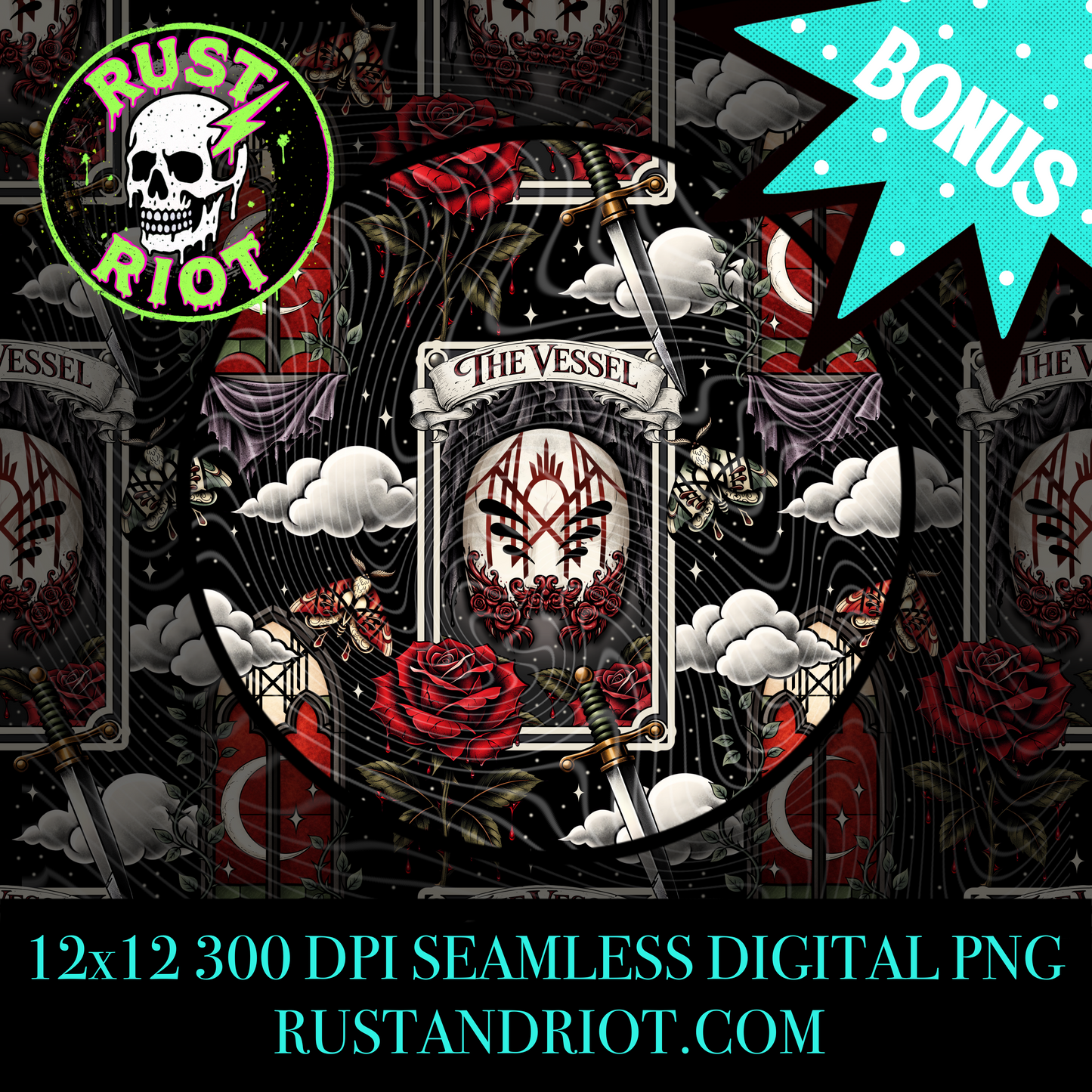 Sacred & Serpentine Everything Bundle | Dark Neo Trad Tarot Graphic Set | PNG Digital Download
