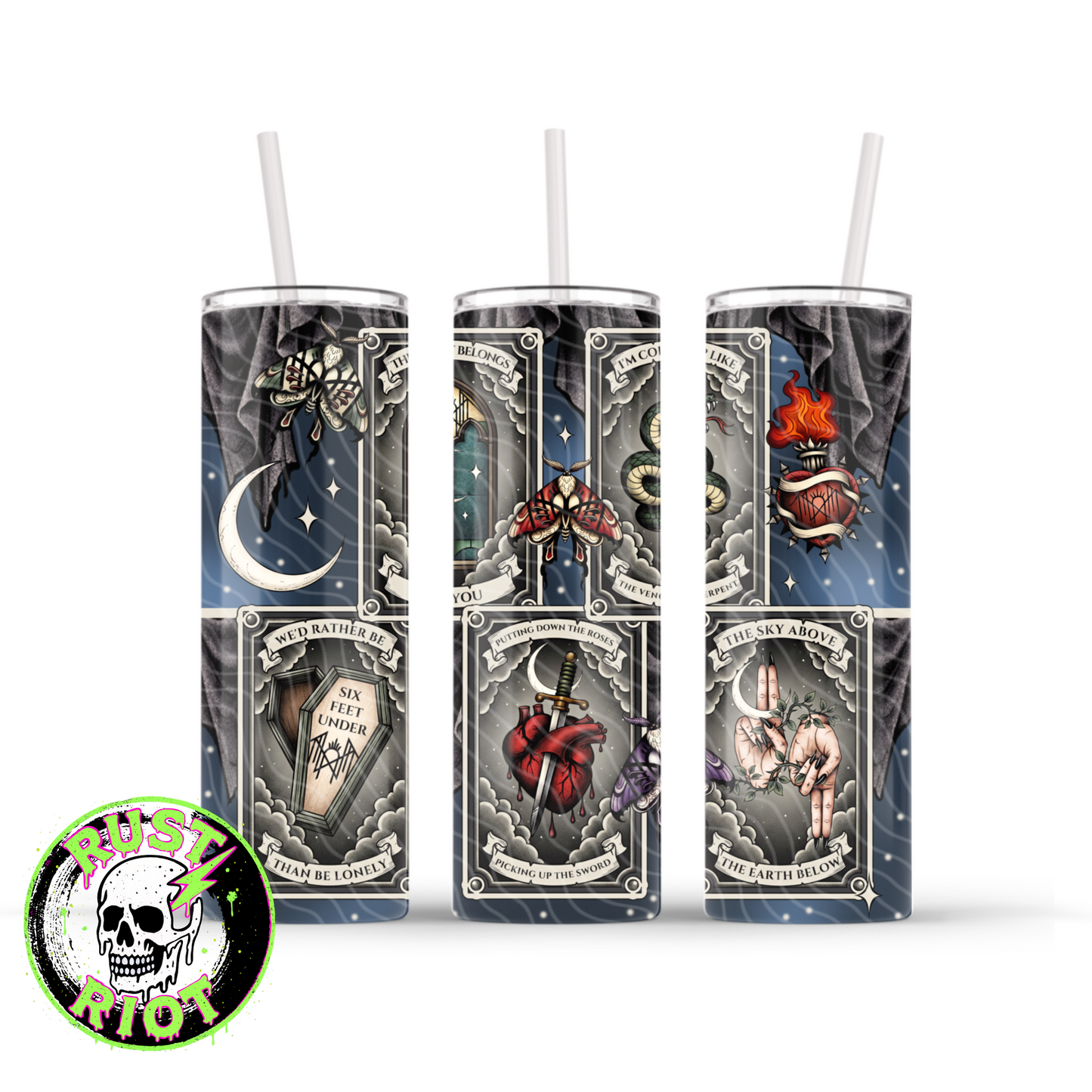 Sacred & Serpentine Everything Bundle | Dark Neo Trad Tarot Graphic Set | PNG Digital Download