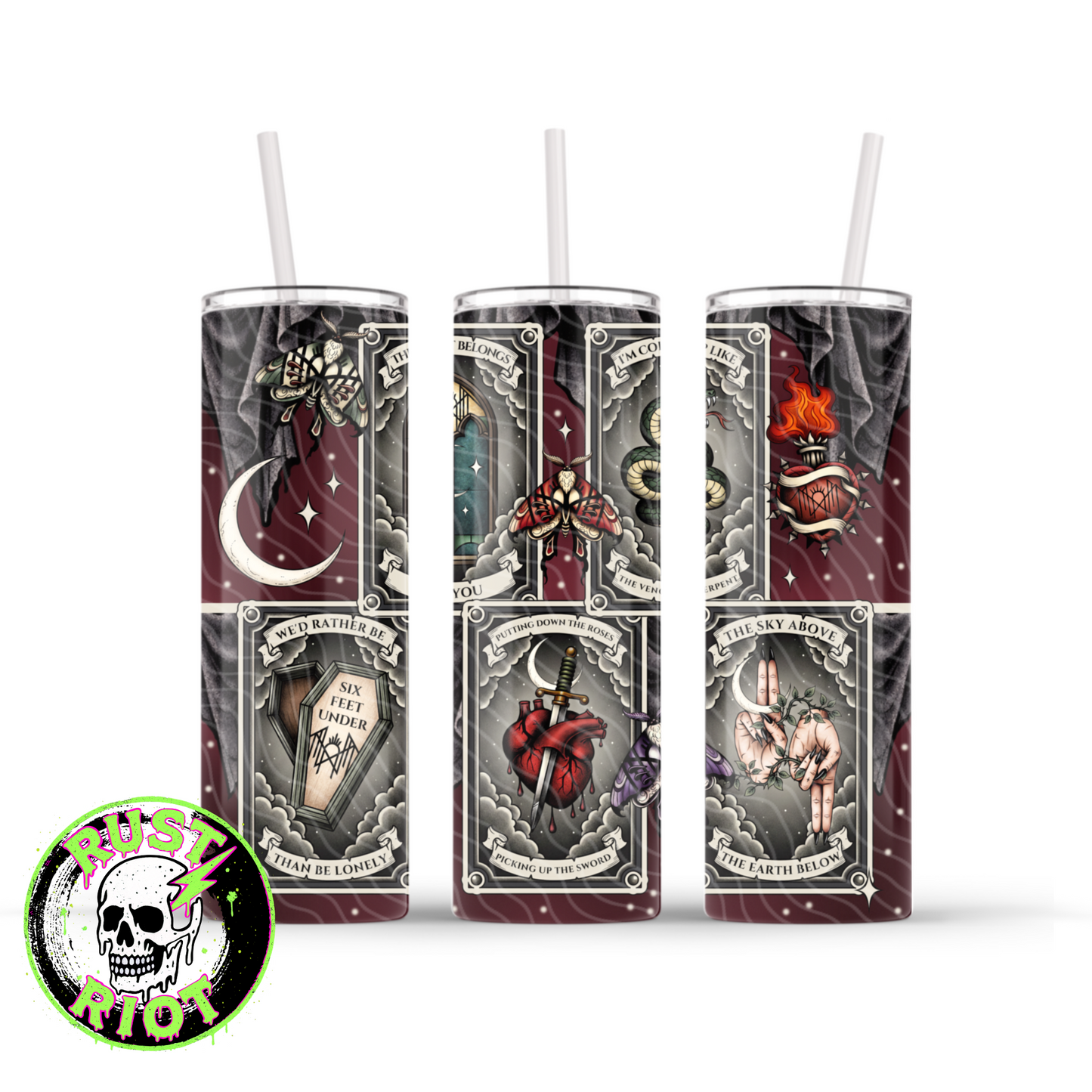 Sacred & Serpentine Everything Bundle | Dark Neo Trad Tarot Graphic Set | PNG Digital Download