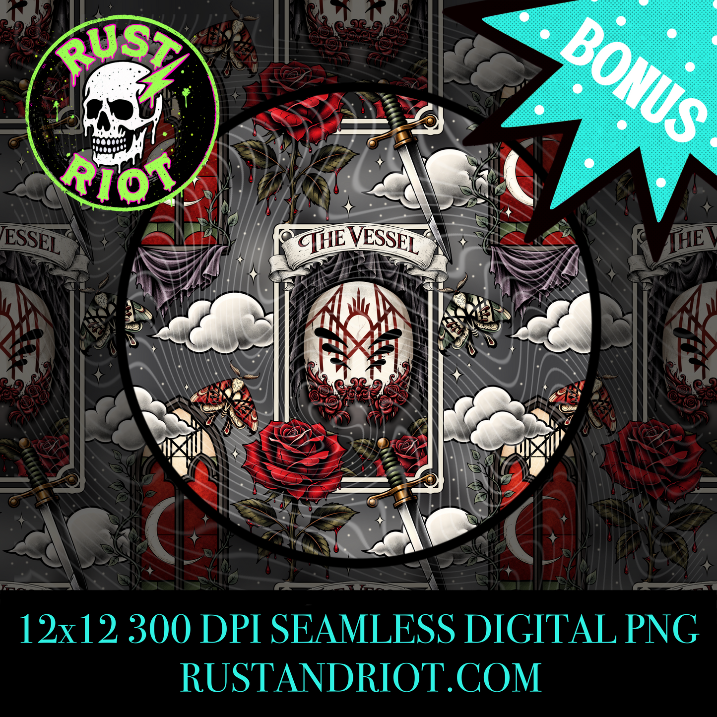 Sacred & Serpentine Everything Bundle | Dark Neo Trad Tarot Graphic Set | PNG Digital Download