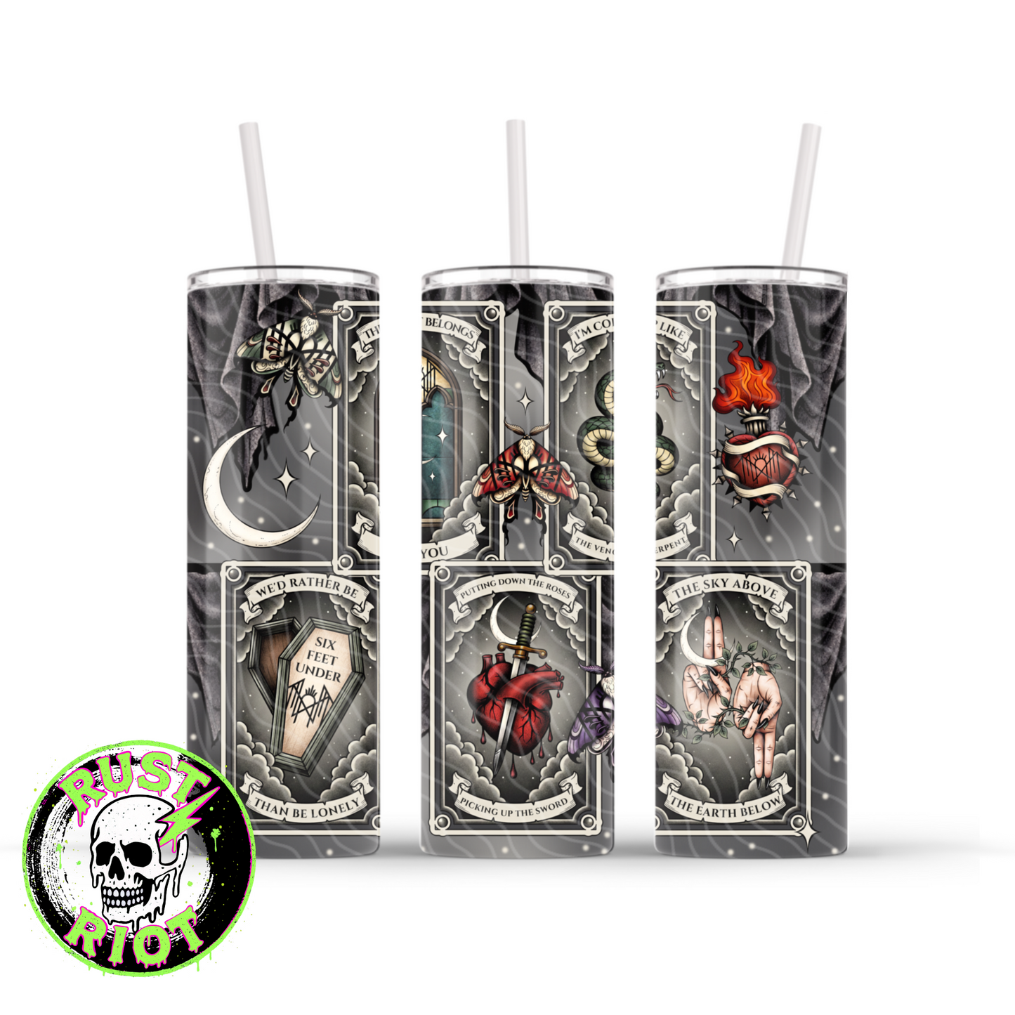 Sacred & Serpentine Everything Bundle | Dark Neo Trad Tarot Graphic Set | PNG Digital Download