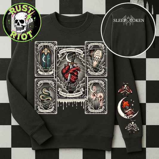 Sacred & Serpentine | Dark Neo Trad Tarot Graphic | PNG Digital Download