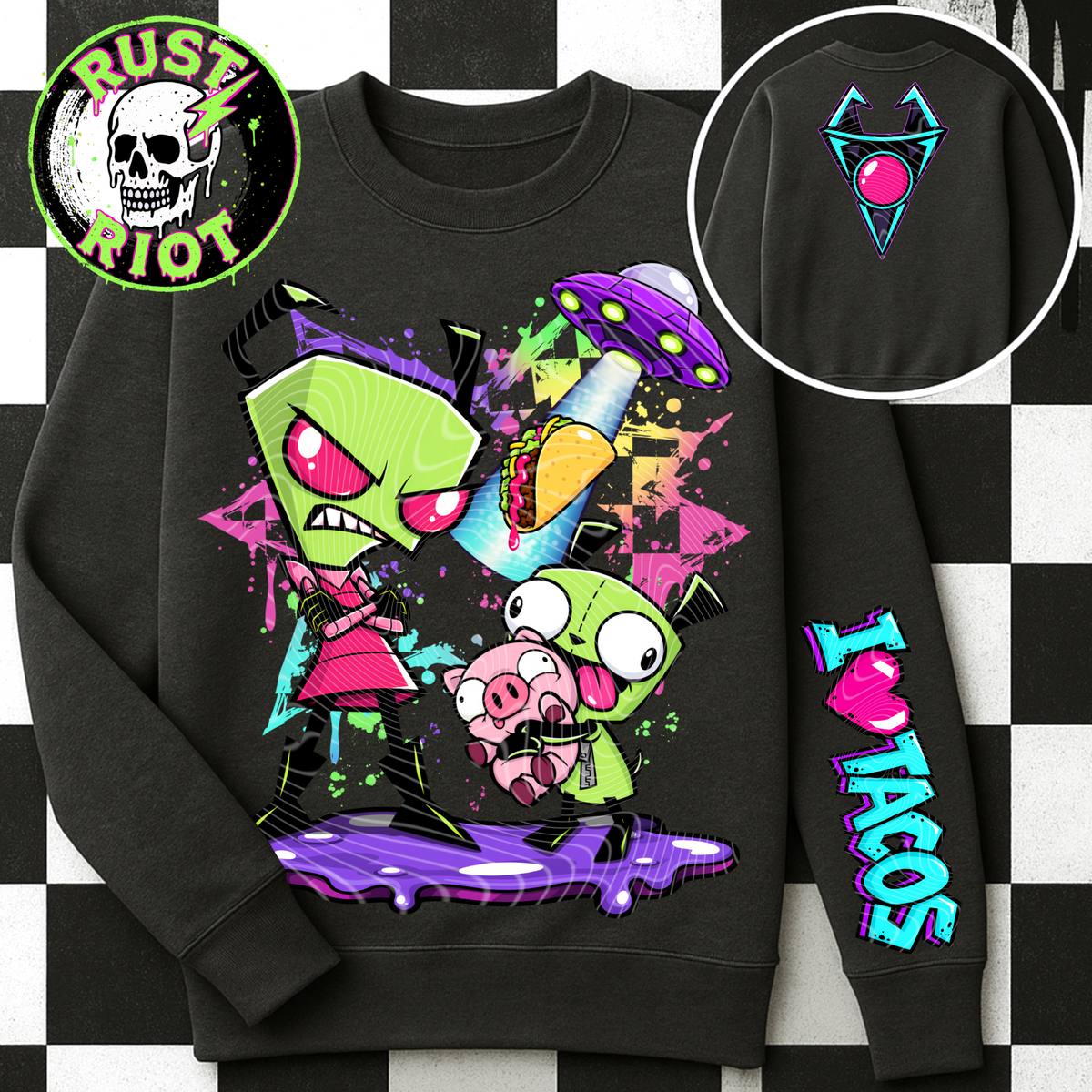 Earth Problems - I ❤️ Tacos Everything Bundle | Neon Alien Sci-Fi Graphic Set | PNG Digital Download (Copy)