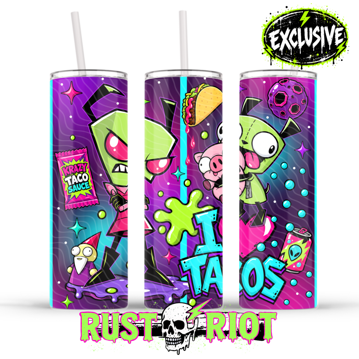 Earth Problems - I ❤️ Tacos Everything Bundle | Neon Alien Sci-Fi Graphic Set | PNG Digital Download (Copy)