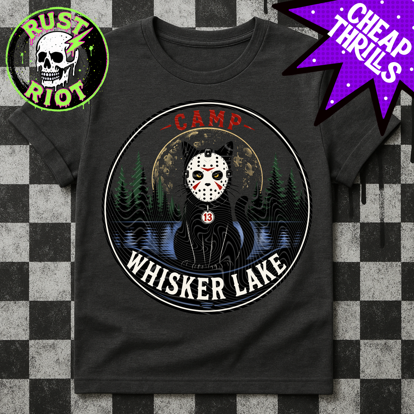Camp Whisker Lake | Slasher Cat Collection | PNG Digital Download