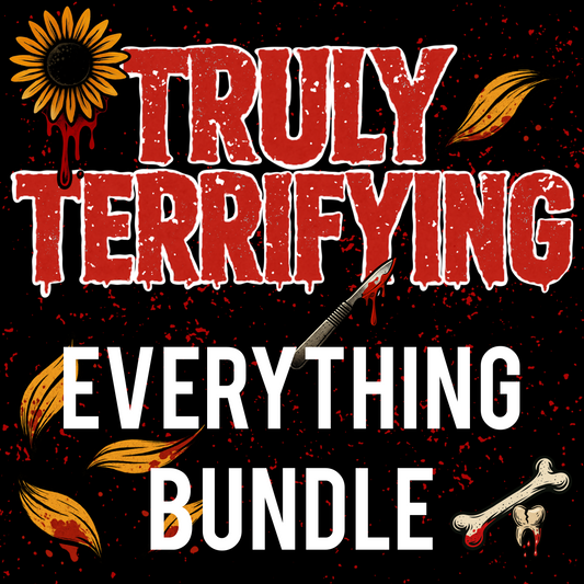 Truly Terrifying Everything Bundle | Killer Clown Horror PNG Set | Tee Graphic, Seamless Files, Tumbler Wraps