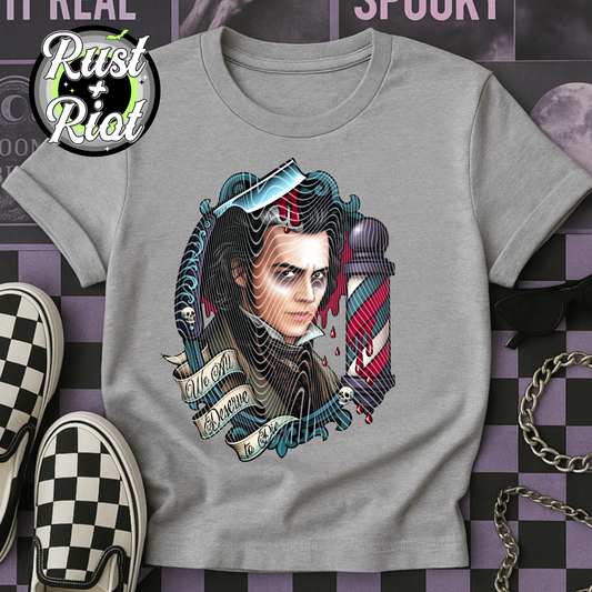 Grindhouse Gourmet - The Barber & The Butcher Digital Tee Graphic – Tattoo Style PNG