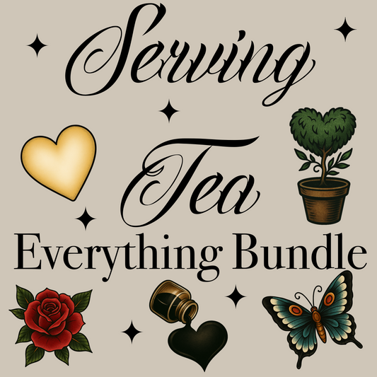 Serving Tea - The Inventor and The Creation Everything  Bundle PNG Set for Sublimation, DTF, Paper, Fabric and Crafts