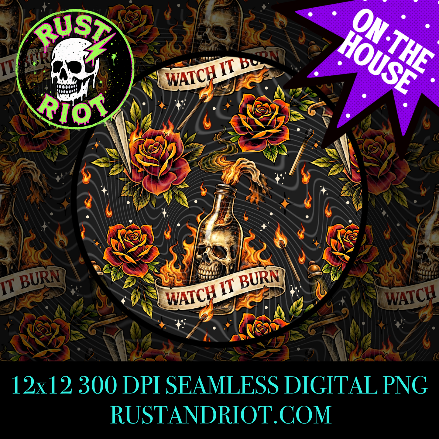 Watch it Burn | Freebie | PNG Digital Download