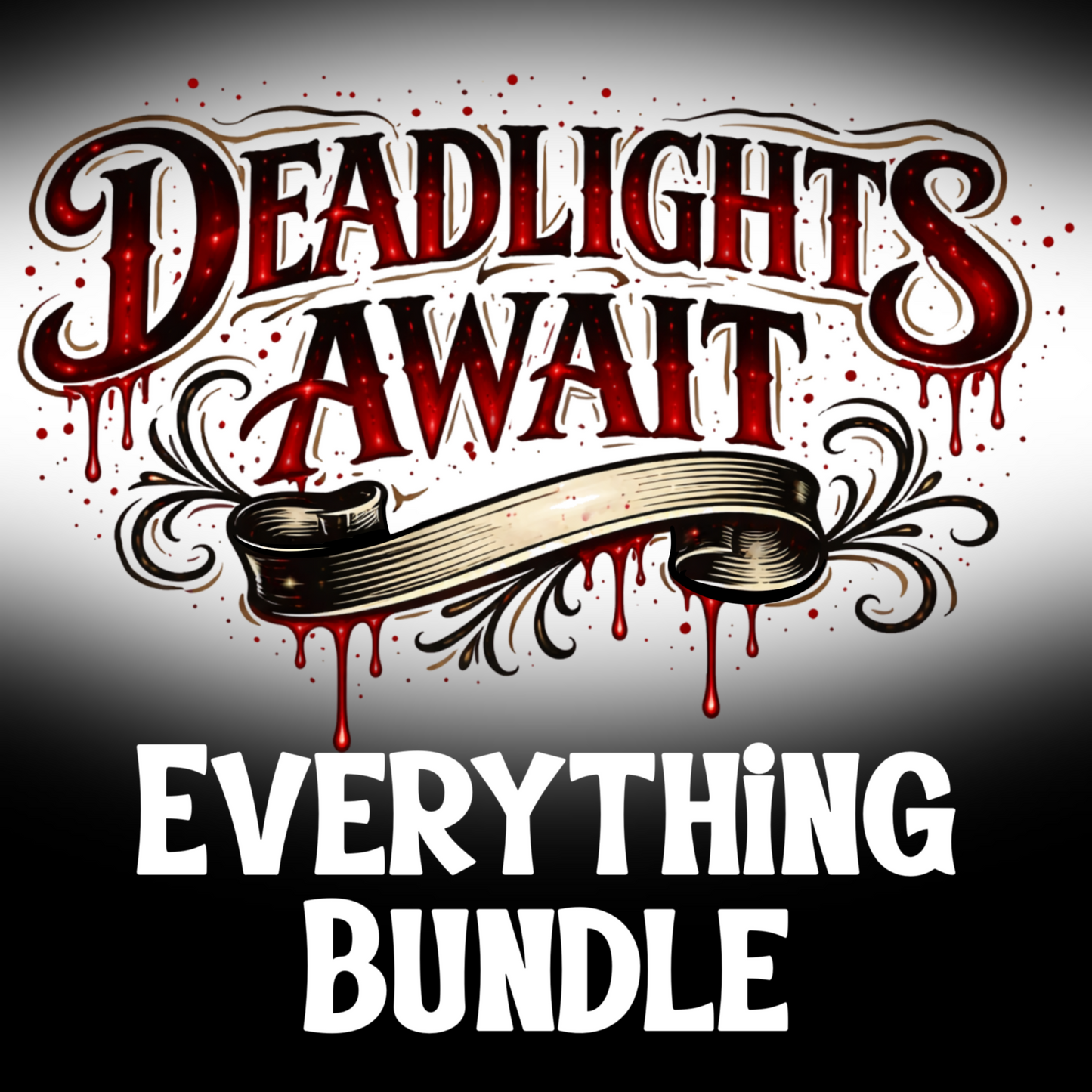 Deadlights Await Everything Bundle | Horror Tattoo Graphic Set | PNG Digital Download