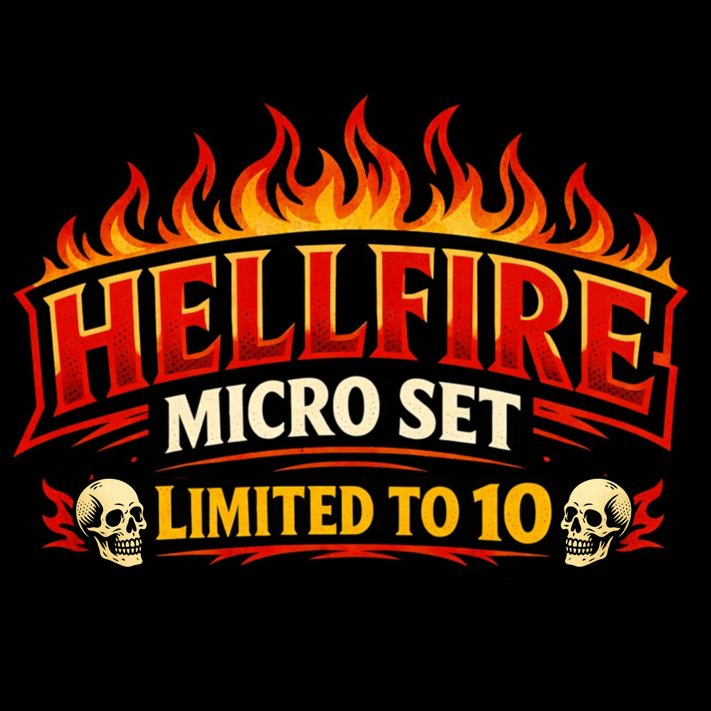 Hellfire Micro Set – Limited Edition | Tee Graphic, Seamless, Tumbler Wrap | Digital Download PNG