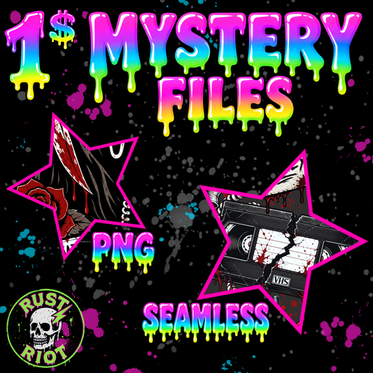 MYSTERY FILES #1 |Tee Graphic OR Seamless Pattern | PNG Digital Download