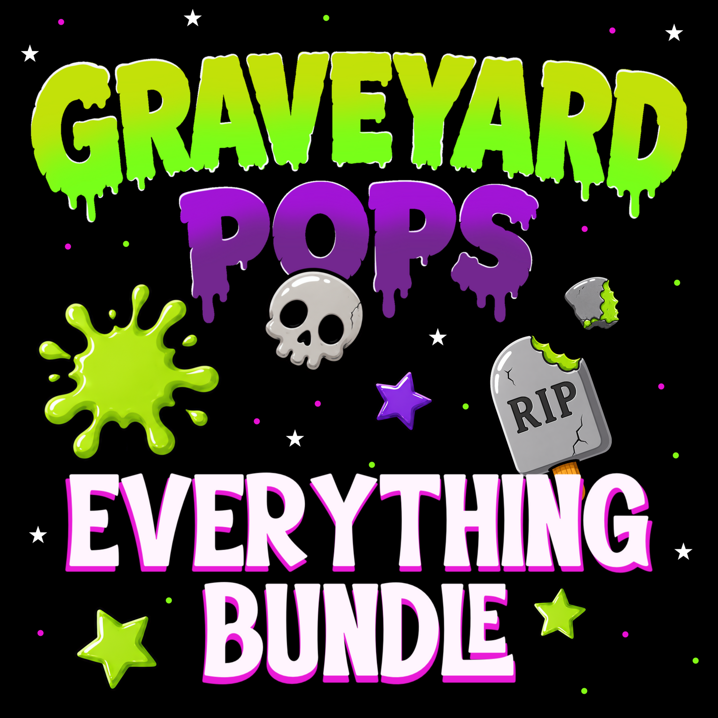 Graveyard Pops | Halloween Treat Collection | PNG Digital Download