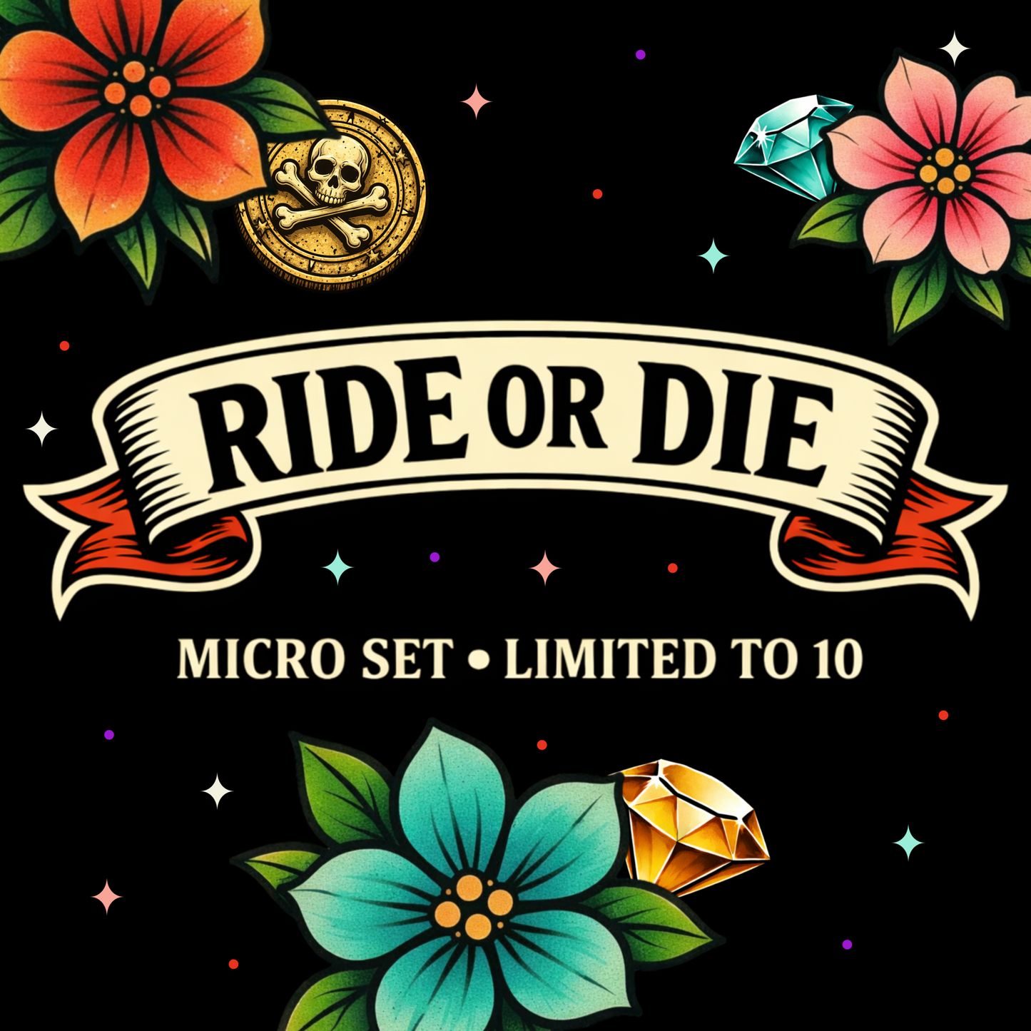 Ride or Die Micro Set – Limited Edition (10 Only) | Tee Graphic, Seamless, Tumbler Wrap | Digital Download PNG