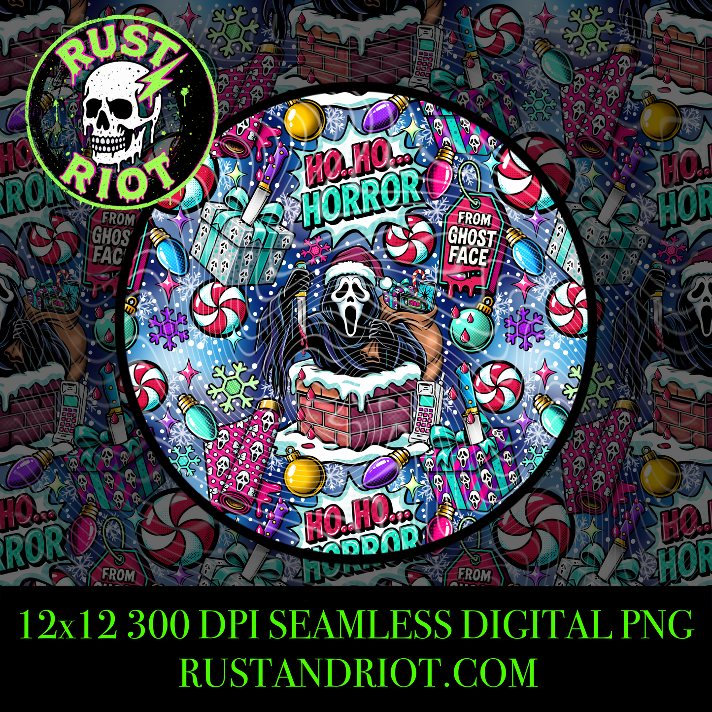 Slay Ride | Neon Horror Christmas Everything Bundle | PNG Digital Download