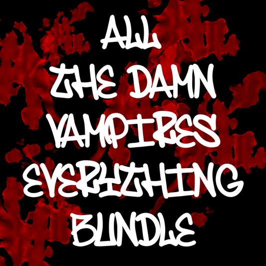 All the Damn Vampies Everything Bundle, Main PNGs, Seamless, Color Coordinates, 16oz Glass Can, 20oz Skinny Tumbler, 80s Cult Classic Digital images for Fabric, Sublimation, DTF, DTG, UVDTF, and Sublimation Printing