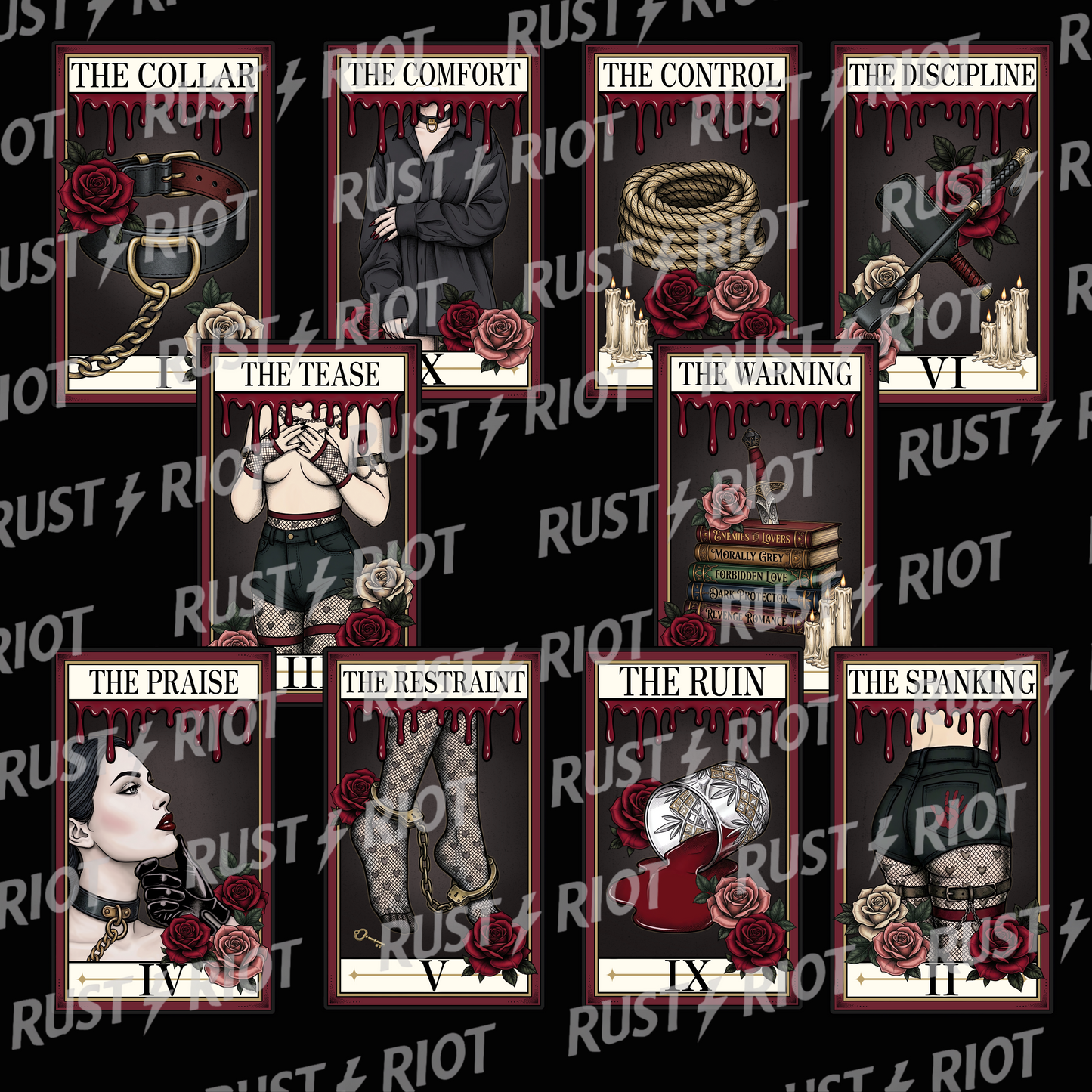Obey Arcana - The Submission Cards -Limited (10) Bundle | Gothic Tarot Collection | PNG Digital Download
