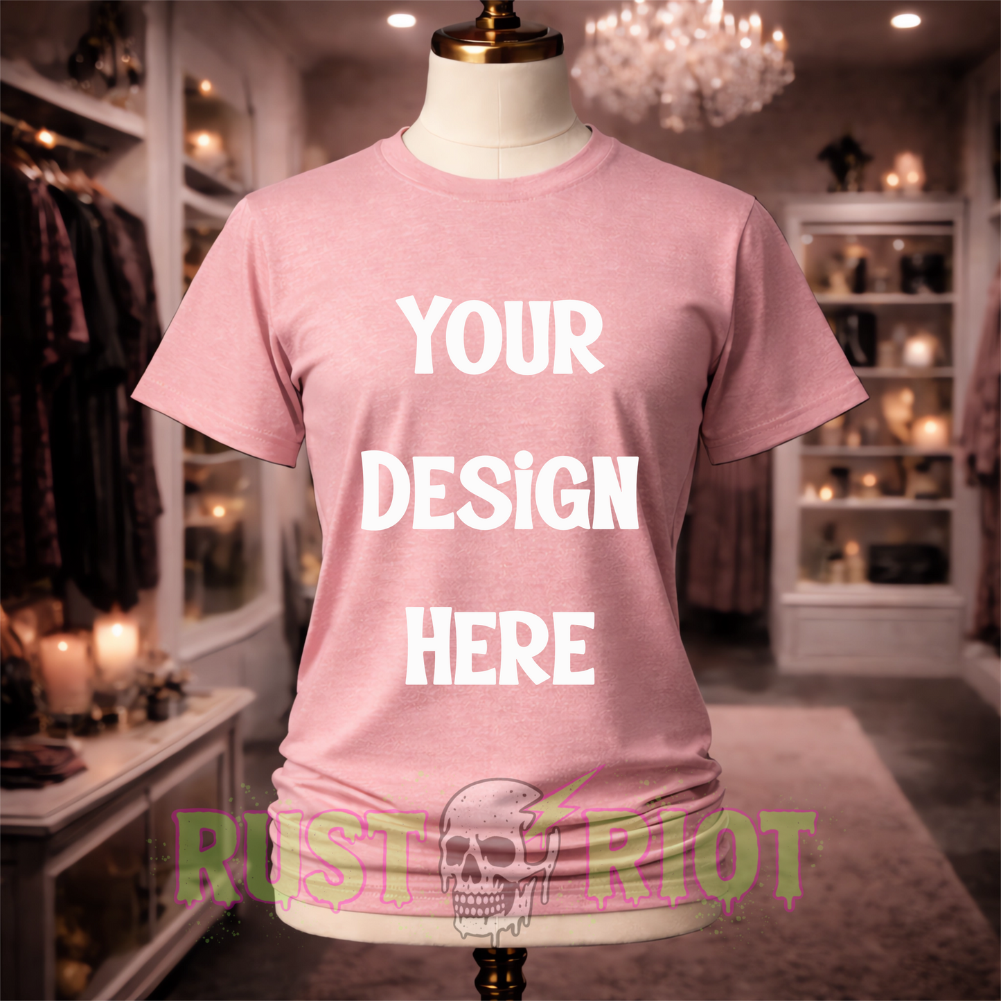 Valentine’s Mini Tee Mockup Bundle - 5 Colors | PNG Digital Download
