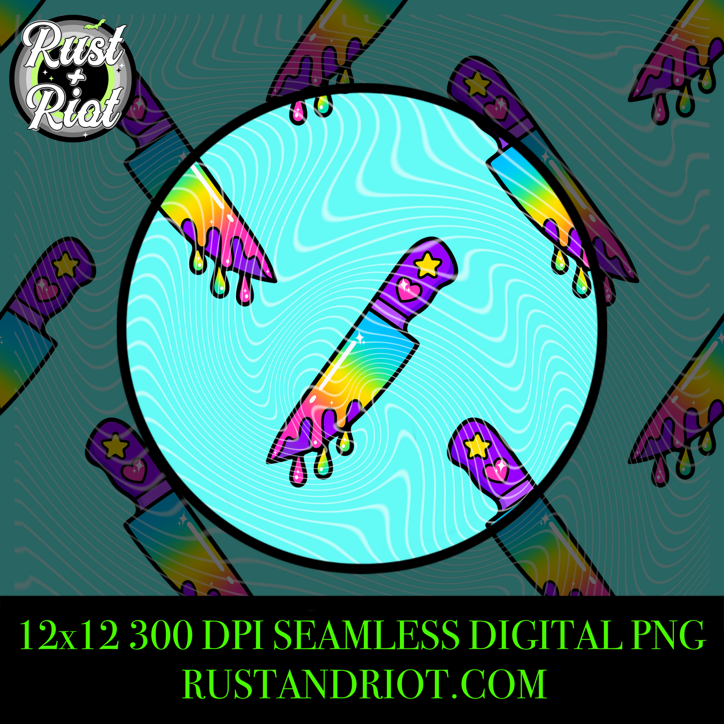 Drop Dead Gorgeous Bundle - Rainbow Horror PNG Set for Sublimation, DTF, Paper, Fabric and Crafts
