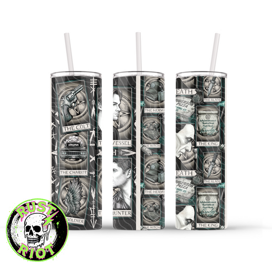 The Hunter’s Deck | Neo Trad Occult Graphic | 20oz Skinny Tumbler Wrap PNG Digital Download