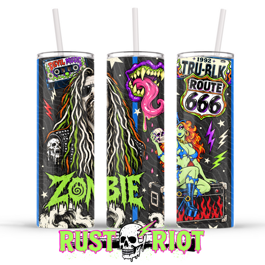 Electric Devil Tumbler Wrap | Rock & Roll Horror | PNG Digital Download