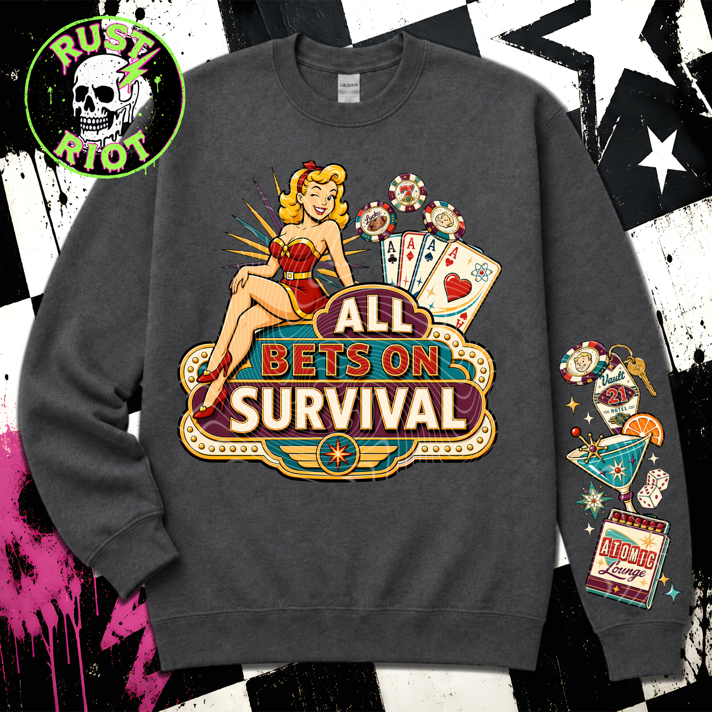 Atomic Jackpot Everything Bundle | Retro Casino Wasteland Collection | PNG Digital Download