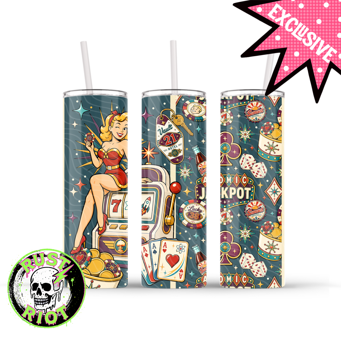 Atomic Jackpot Everything Bundle | Retro Casino Wasteland Collection | PNG Digital Download